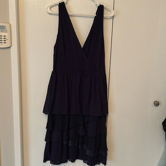 Vintage Anthropologie navy tiered dress - Picture 1 of 3
